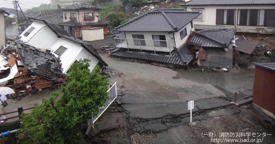 熊本地震による被害の様子